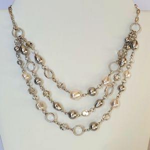 South Seas Cream and Grey Pearl Necklace
